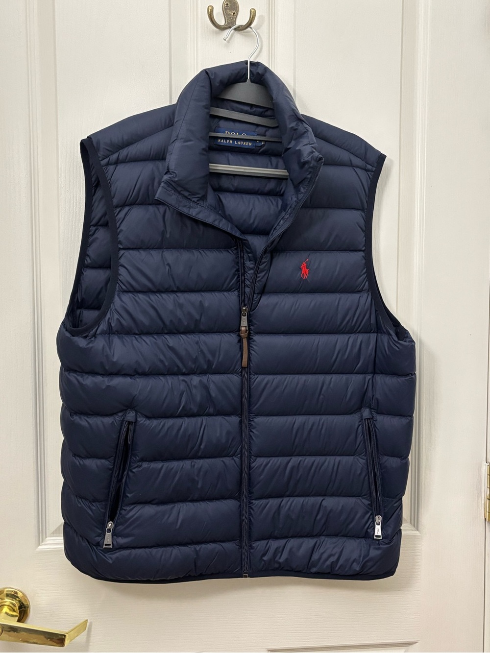 Polo by Ralph Lauren Navy Quilted Puffer Vest with Red Pony